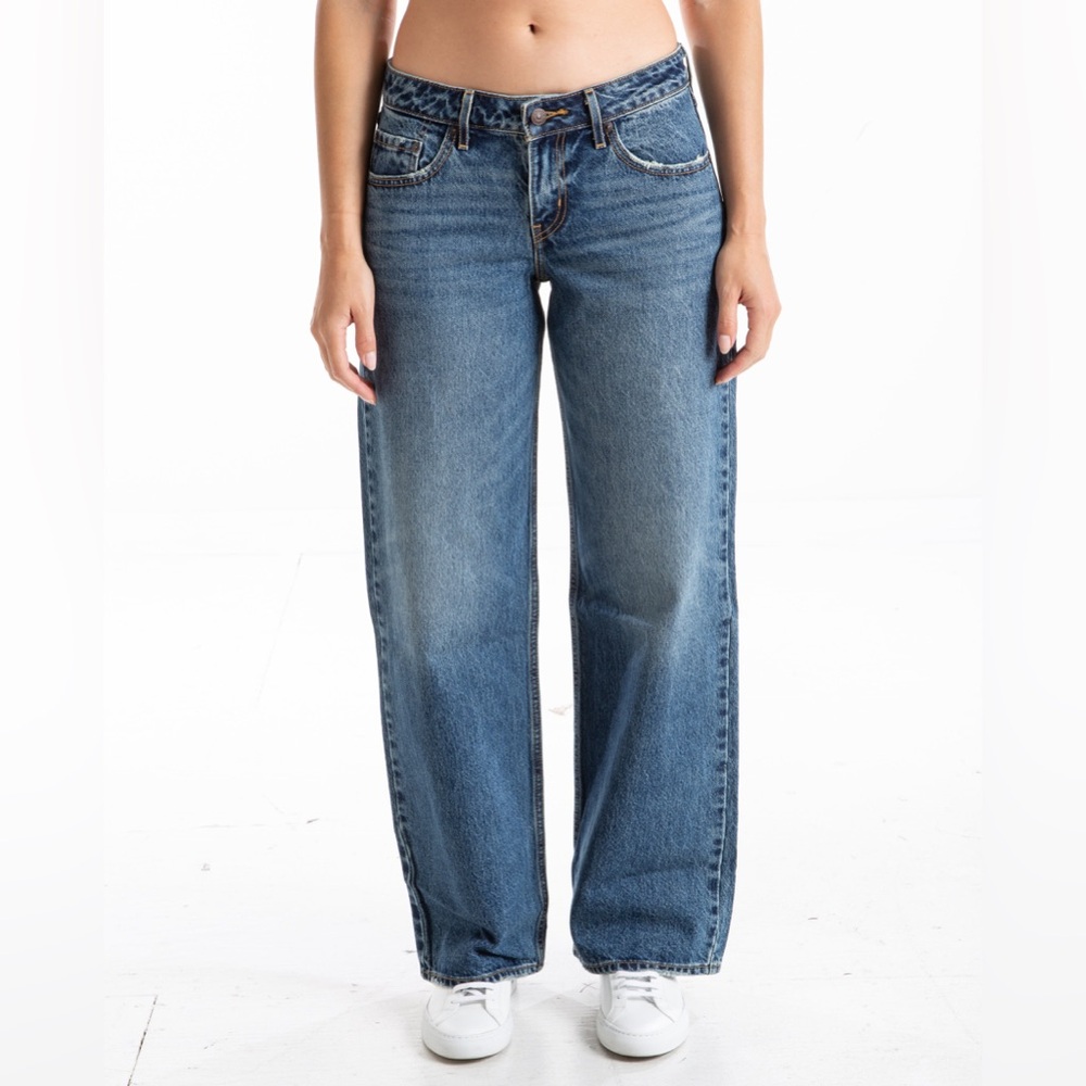SO Women's Wide Leg Blue Jeans